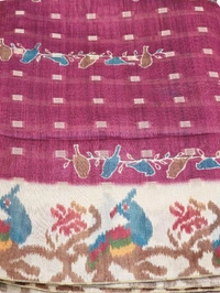 TUSSAR ZARI SILK - Plum