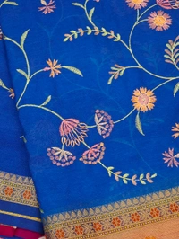 BANARAS EMBROID JALL - bottle green