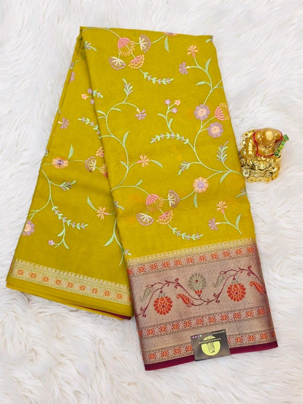BANARAS EMBROID JALL - Corn