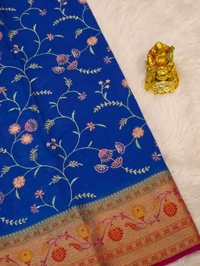 BANARAS EMBROID JALL - Blue