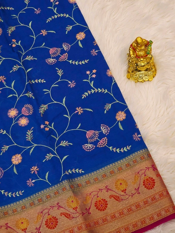 BANARAS EMBROID JALL - Blue