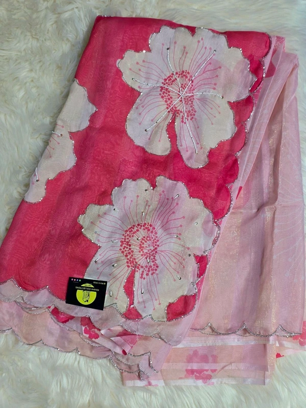 GLASS TISSUE FLORAL - Pink Flamingo