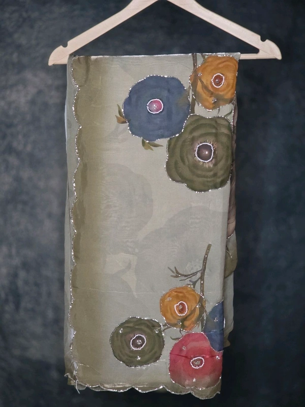 Floral Glass Tissue 2 - Aqua Forest