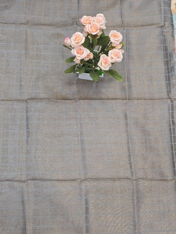 BAMBOO SILK ANTIQUE ZARI - Gray