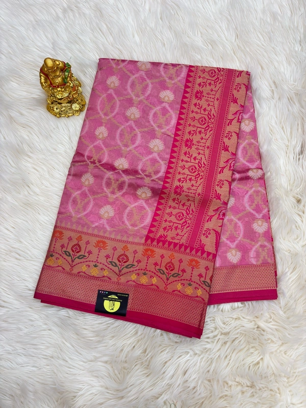 KORA CHANDERI - LIGHT PINK