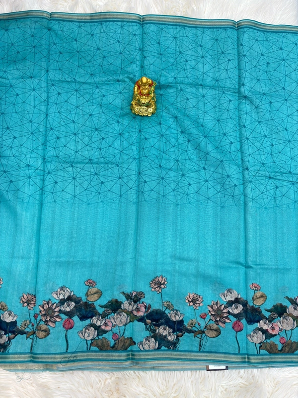 TUSSAR SILK - SKY BLUE