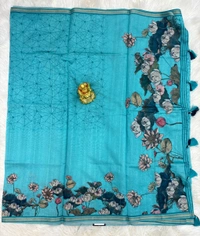 TUSSAR SILK - SKY BLUE
