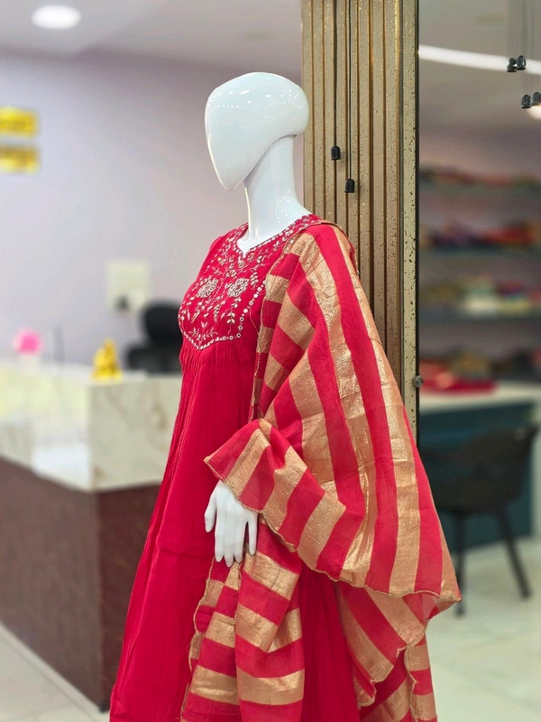 Pure Mulchanderi S1 - M, Majenta Pink