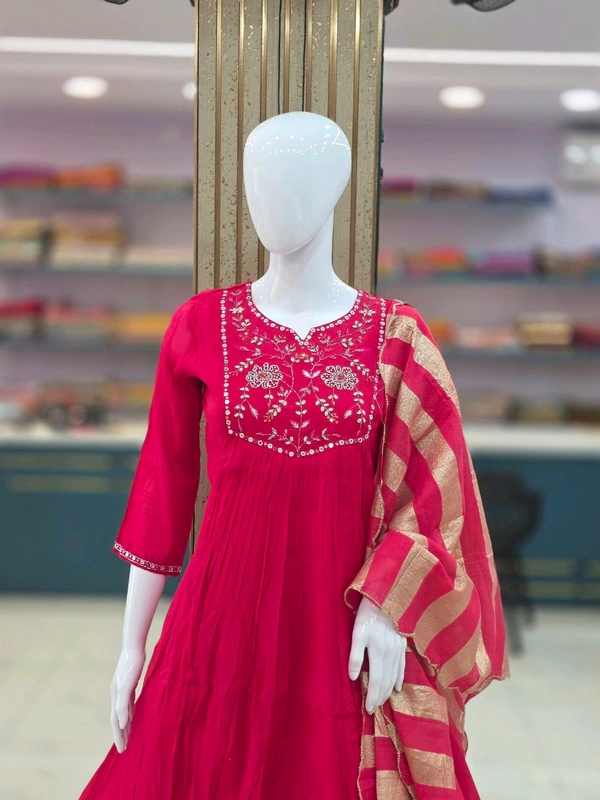Pure Mulchanderi S1 - XXL, Majenta Pink