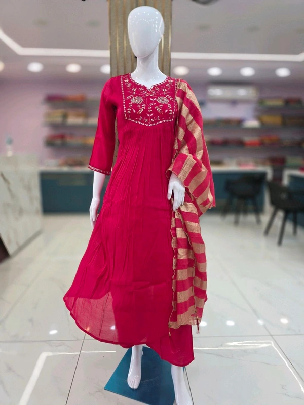 Pure Mulchanderi S1 - XXL, Majenta Pink