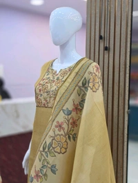 TISSUE SILK KURTI - S, Festival