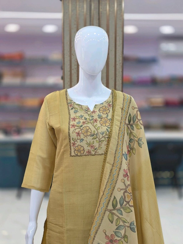 TISSUE SILK KURTI - L, Festival