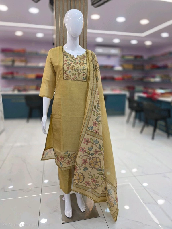 TISSUE SILK KURTI - XXL, Festival