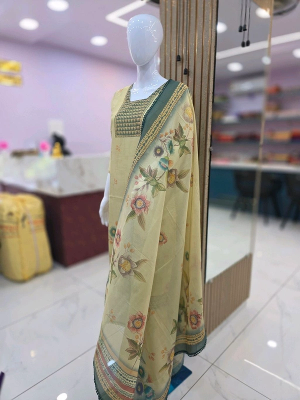 TISSUE SILK KURTI - L, Turbo