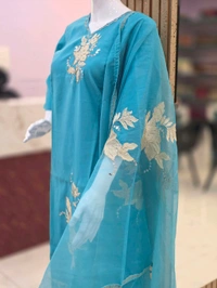 RAW SILK DESIGNER KURTI - M