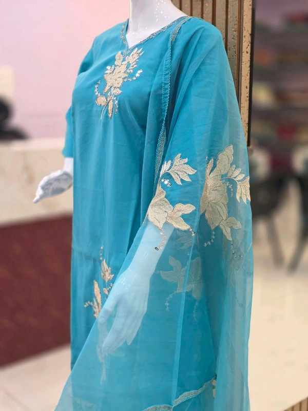 RAW SILK DESIGNER KURTI - XL