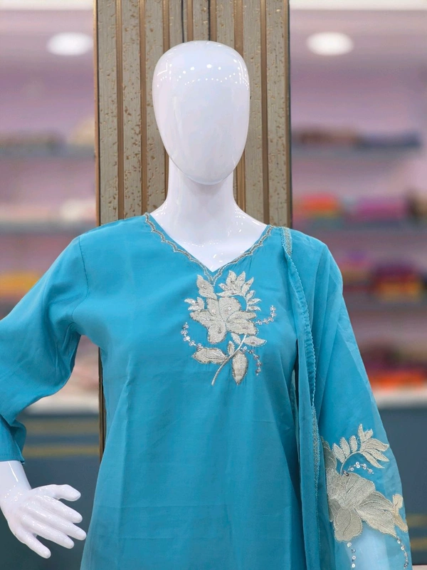 RAW SILK DESIGNER KURTI - XXL