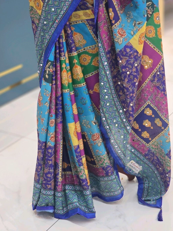 TRENDING LAYA SAREE - Blue