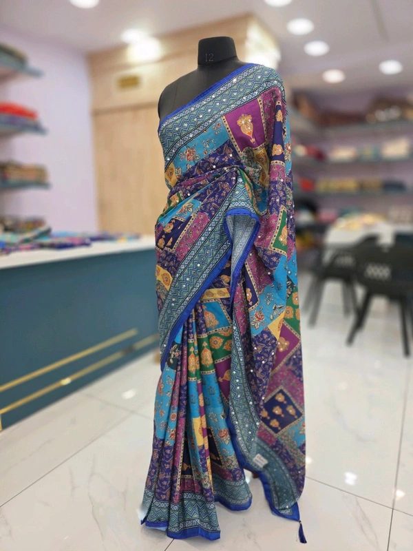 TRENDING LAYA SAREE - Blue