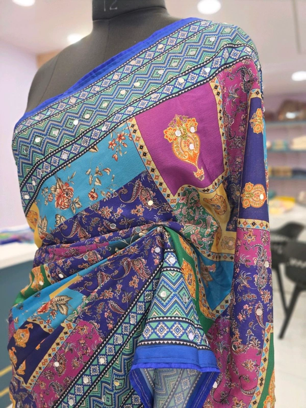 TRENDING LAYA SAREE - Blue