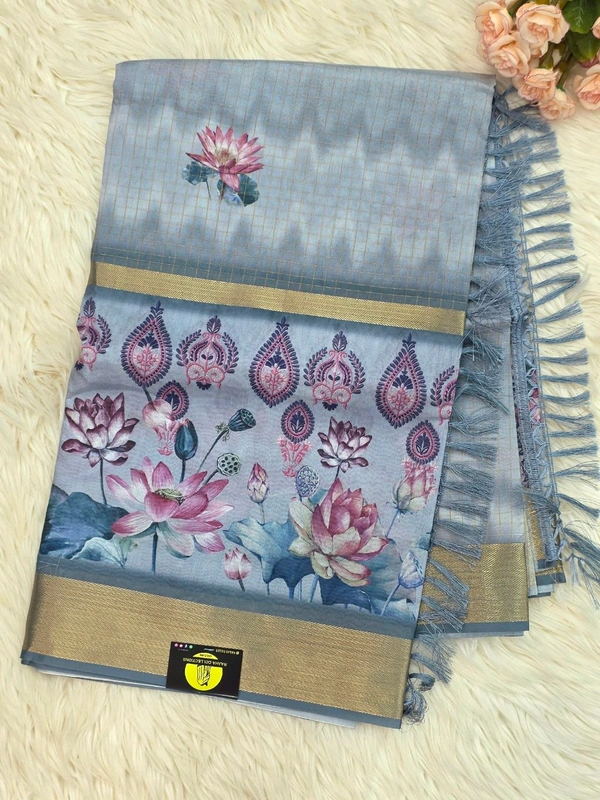 FLORAL SMALL CHECKS - ASH