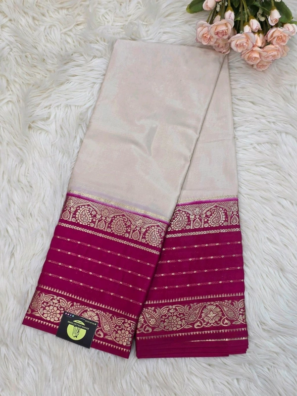 MYSORE SILK - OFF WHITE