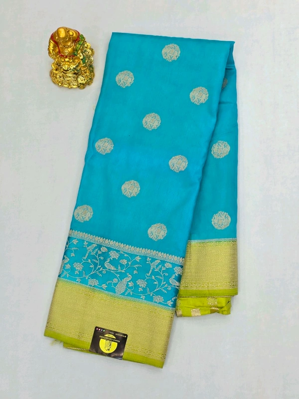 MUSHRU SILK - SKY BLUE