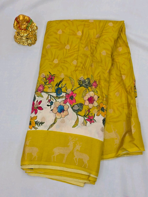 MOONGA SILK DIGITAL PRINT - PARROT GREEN