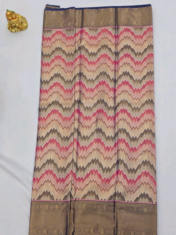 DHARMAVARAM PATTU - PINK & ROYAL BLUE
