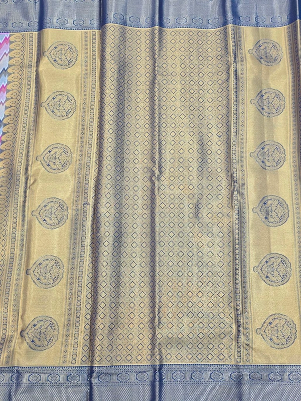 DHARMAVARAM PATTU - PINK & ROYAL BLUE