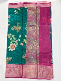 CHANDERI KORA - TEAL GREEN
