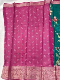 CHANDERI KORA - TEAL GREEN