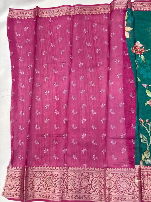 CHANDERI KORA - TEAL GREEN