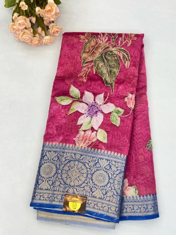CHANDERI KORA - Magenta / Fuchsia
