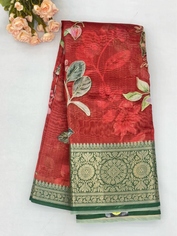 CHANDERI KORA - Brick Red