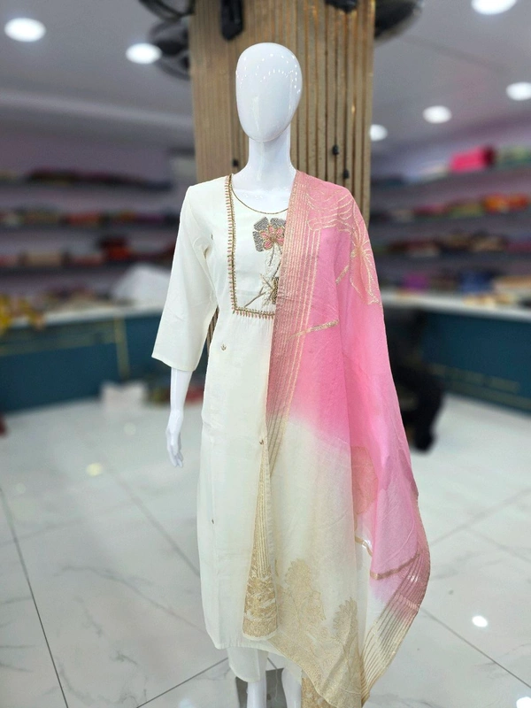 RAW SILK 3PC SUIT - 42