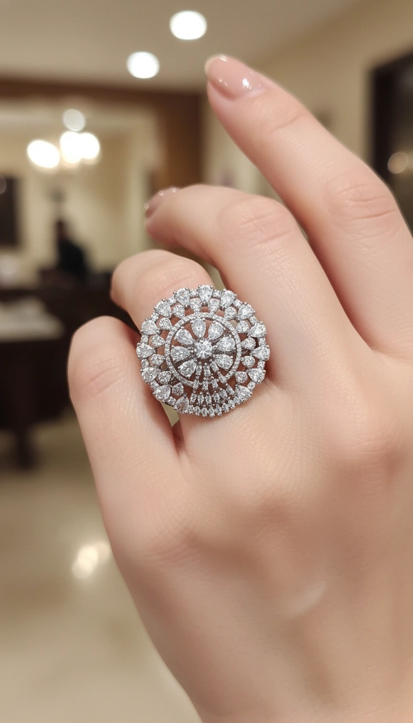BH0653 : Women's Stylish Finger Rings Collection | Adjustable, Stone Studded, Designer, Party Wear & Daily Wear Rings - Free Size