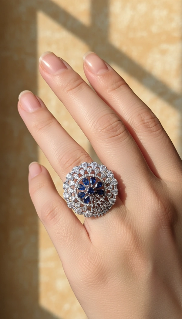 BH0656 : Women's Stylish Finger Rings Collection | Adjustable, Stone Studded, Designer, Party Wear & Daily Wear Rings - Free Size