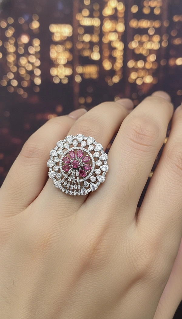 BH0657 : Women's Stylish Finger Rings Collection | Adjustable, Stone Studded, Designer, Party Wear & Daily Wear Rings - Free Size