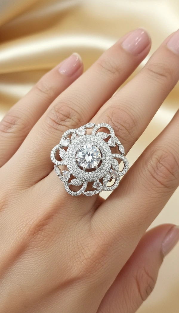 BH0659 : Women's Stylish Finger Rings Collection | Adjustable, Stone Studded, Designer, Party Wear & Daily Wear Rings - Free Size