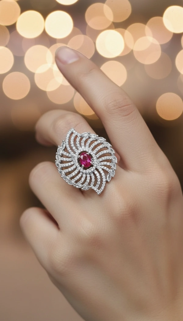 BH0666 : Women's Stylish Finger Rings Collection | Adjustable, Stone Studded, Designer, Party Wear & Daily Wear Rings - Free Size