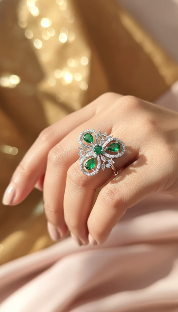 BH0670 : Women's Stylish Finger Rings Collection | Adjustable, Stone Studded, Designer, Party Wear & Daily Wear Rings - Free Size
