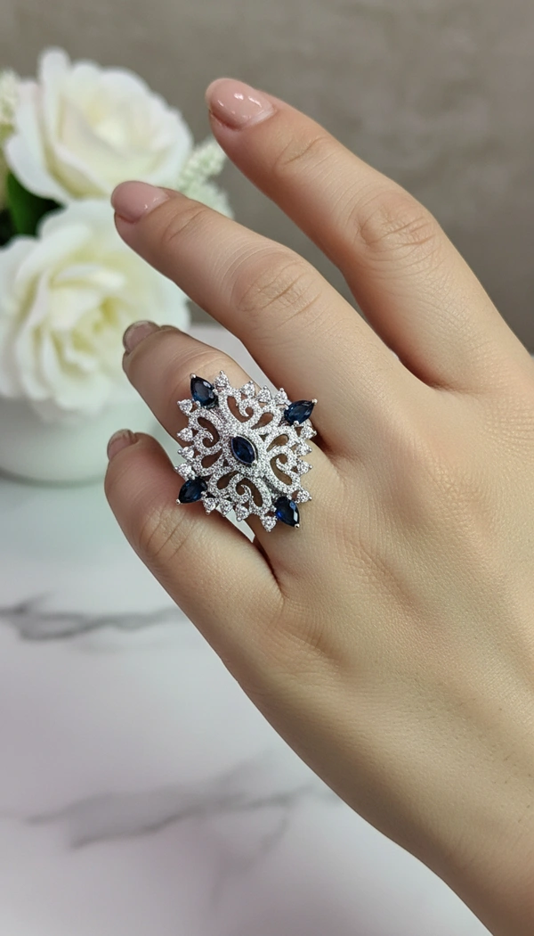 BH0675 : Women's Stylish Finger Rings Collection | Adjustable, Stone Studded, Designer, Party Wear & Daily Wear Rings - Free Size