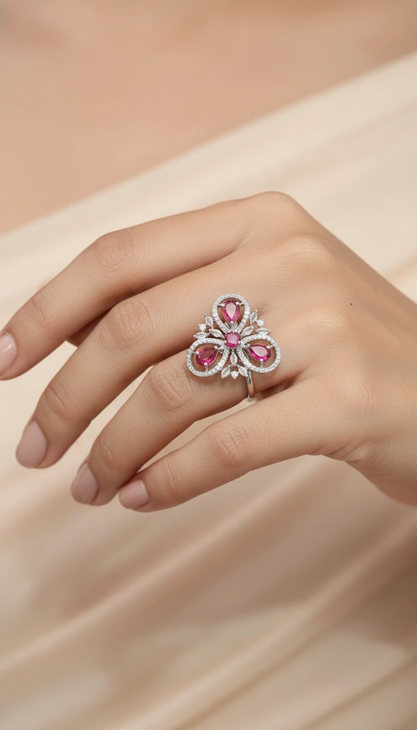 BH0679 : Women's Stylish Finger Rings Collection | Adjustable, Stone Studded, Designer, Party Wear & Daily Wear Rings - Free Size