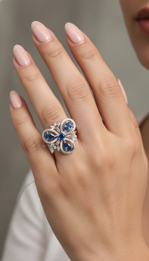 BH0680 : Women's Stylish Finger Rings Collection | Adjustable, Stone Studded, Designer, Party Wear & Daily Wear Rings - Free Size