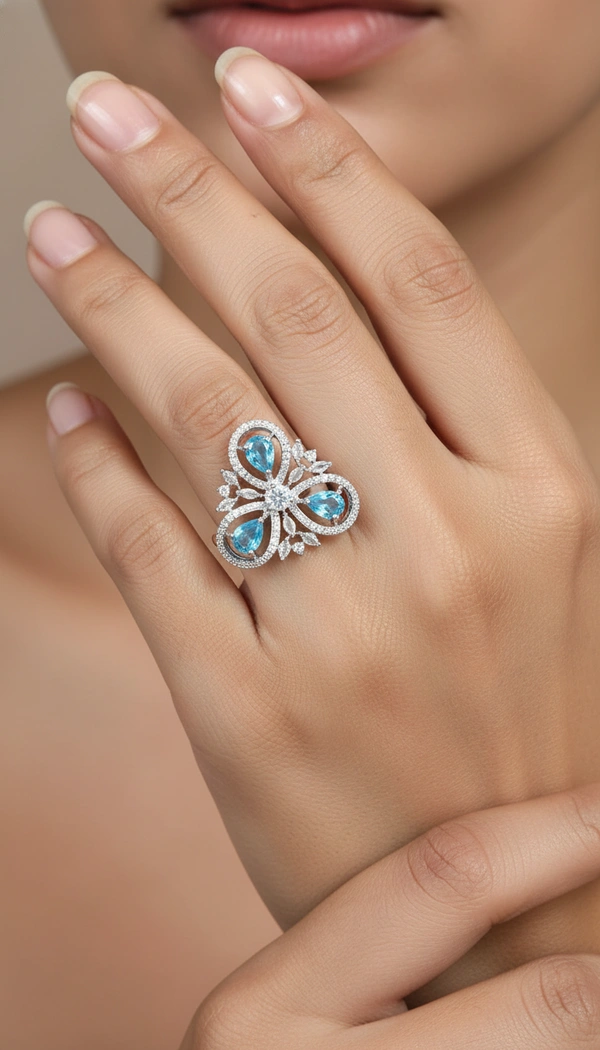 BH0682 : Women's Stylish Finger Rings Collection | Adjustable, Stone Studded, Designer, Party Wear & Daily Wear Rings - Free Size