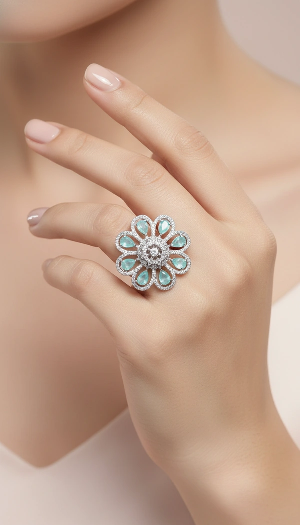 BH0687 : Women's Stylish Finger Rings Collection | Adjustable, Stone Studded, Designer, Party Wear & Daily Wear Rings - Free Size