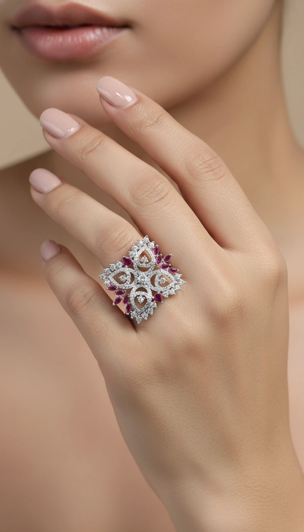 BH0693 : Women's Stylish Finger Rings Collection | Adjustable, Stone Studded, Designer, Party Wear & Daily Wear Rings - Free Size