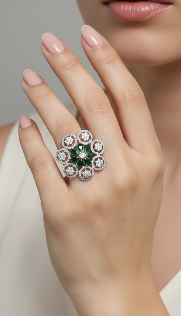 BH0697 : Women's Stylish Finger Rings Collection | Adjustable, Stone Studded, Designer, Party Wear & Daily Wear Rings - Free Size