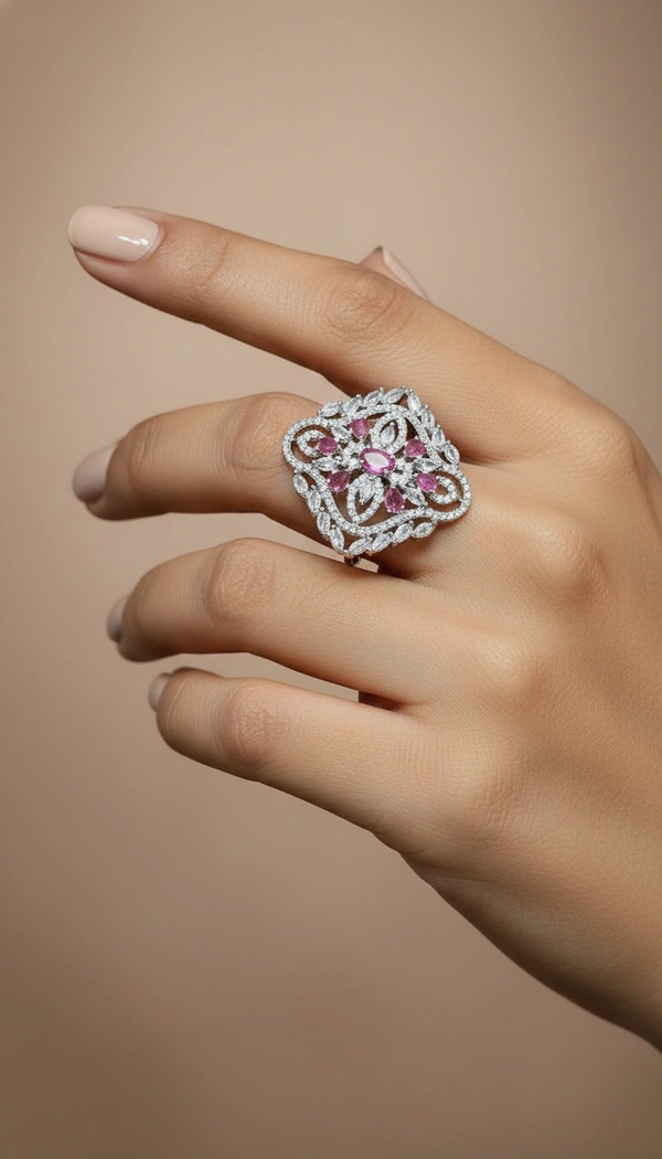 BH0700 : Women's Stylish Finger Rings Collection | Adjustable, Stone Studded, Designer, Party Wear & Daily Wear Rings - Free Size